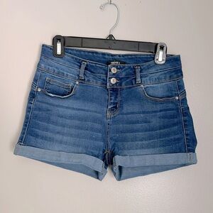 Ultra High Rise Double Button Push Up Shorts